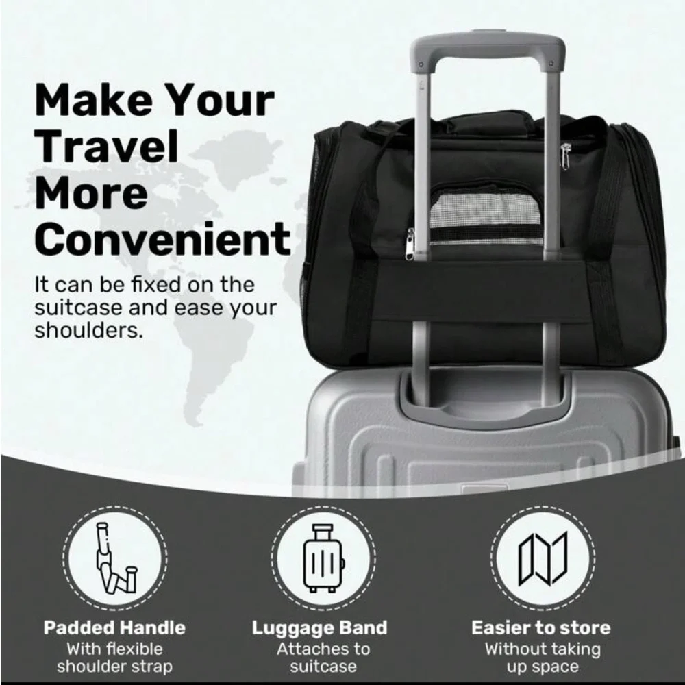 Black Pet Carrier Bag